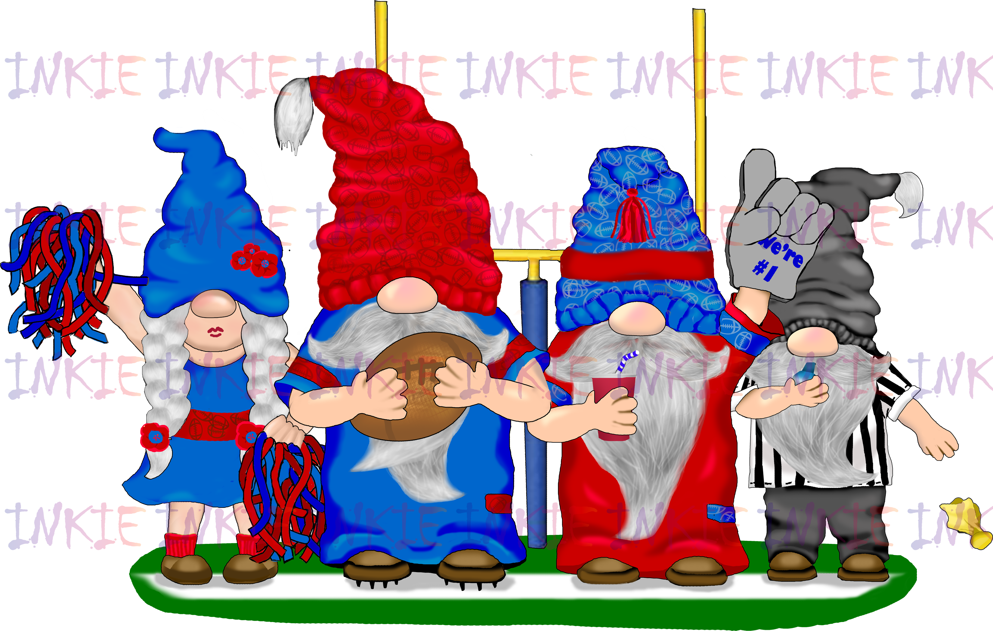 Football Gnomes with AFC Colors